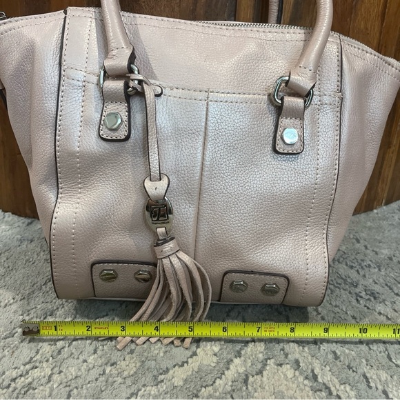 Tignanello Leather Satchel Shoulder Bag Multi CC Slots Organizer Pink - Picture 2 of 13